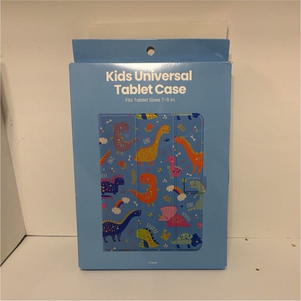 Kids Dinosaur Folding Folio Tablet Case, Magnetic Stand, Fits 7-11 in Tablets
